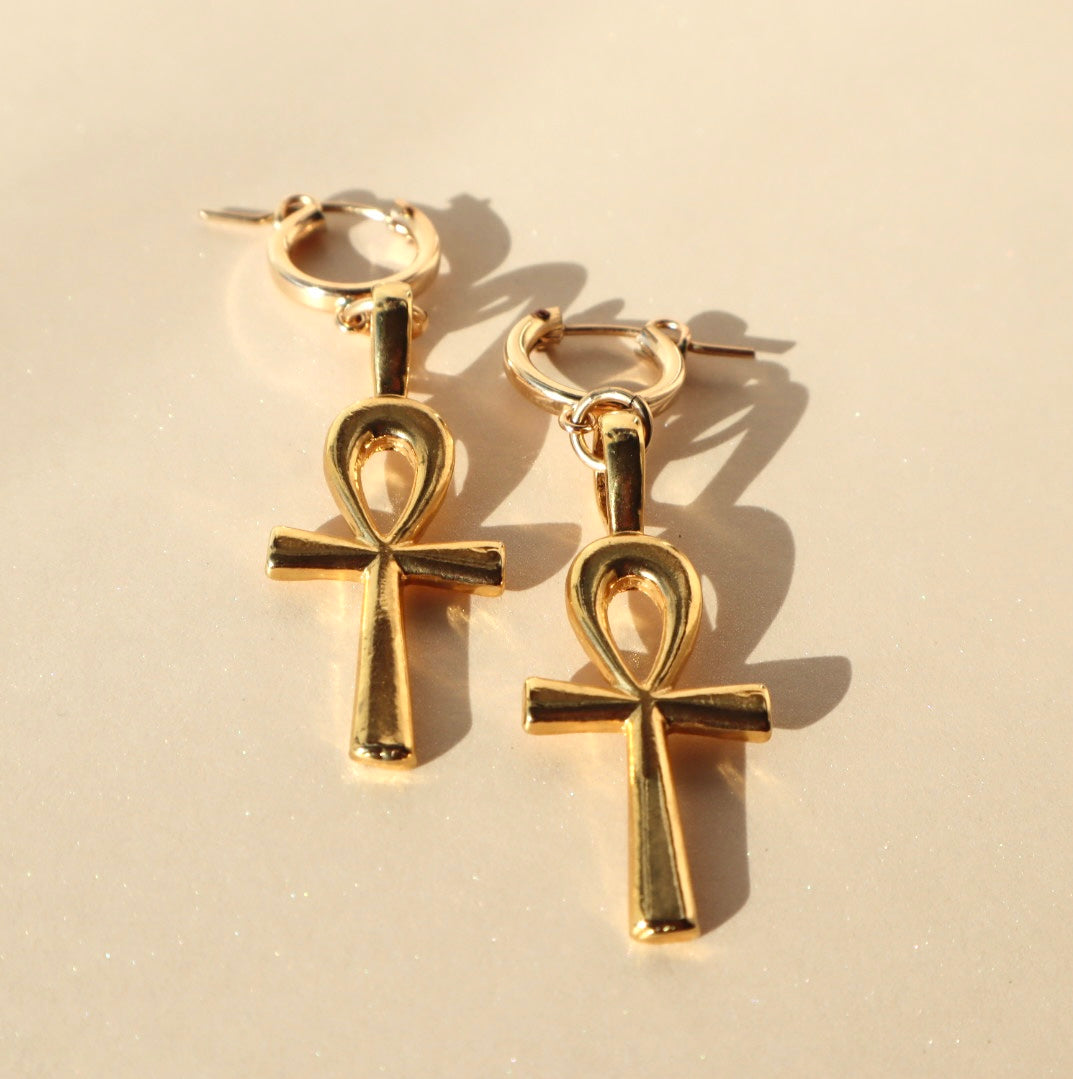 Neteret Ankh Earrings