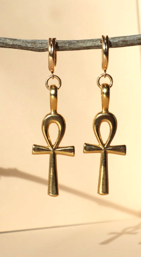 Neteret Ankh Earrings