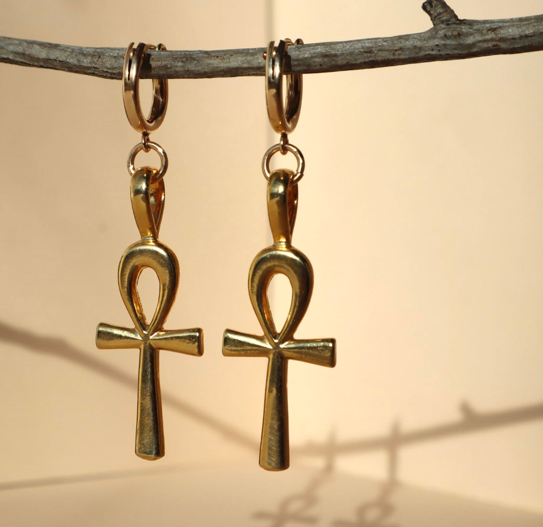 Neteret Ankh Earrings