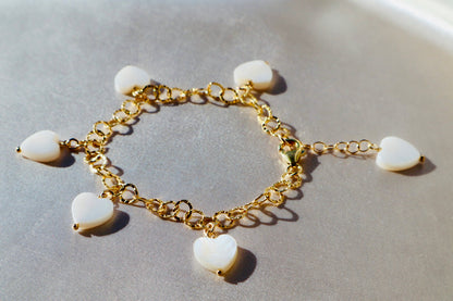 Eros Mother of Pearl Charm Bracelet