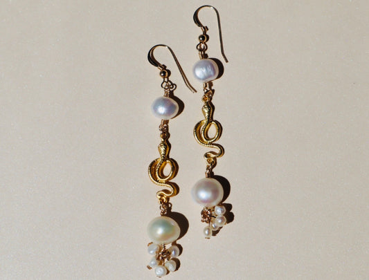 Gold-filled sacred feminine earrings – Shakti earrings by Hera Jewels.