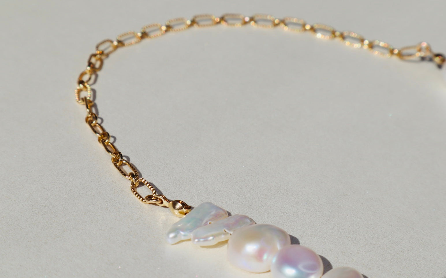 14k gold-filled toggle clasp necklace- blue lace agate pendant and baroque and keshi pearls