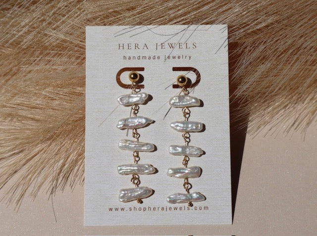 14k gold-filled Keshi Pearl Drop Earrings