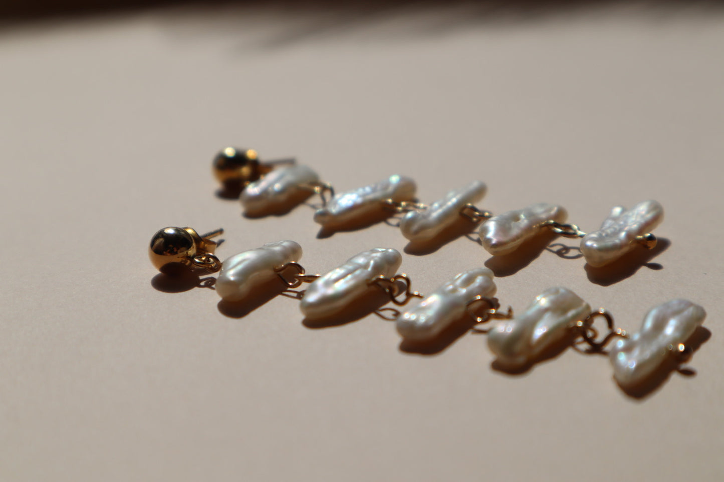 14k gold-filled Keshi Pearl Drop Earrings