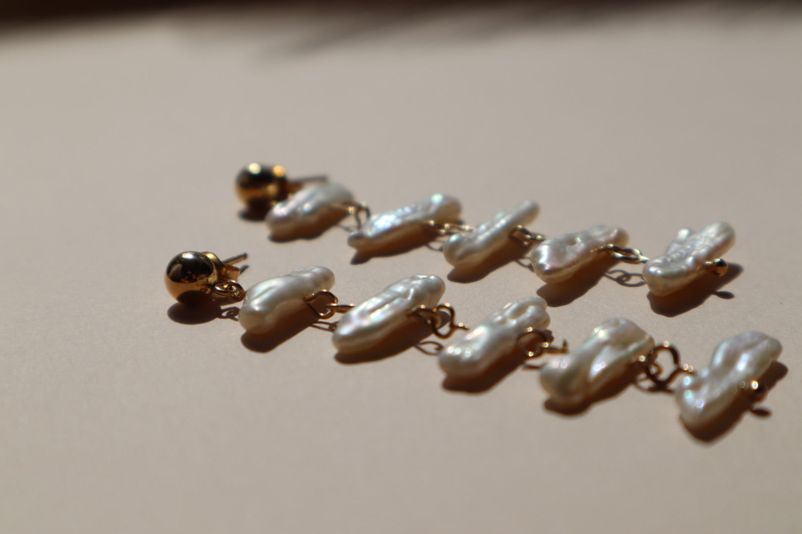 14k gold-filled Keshi Pearl Drop Earrings