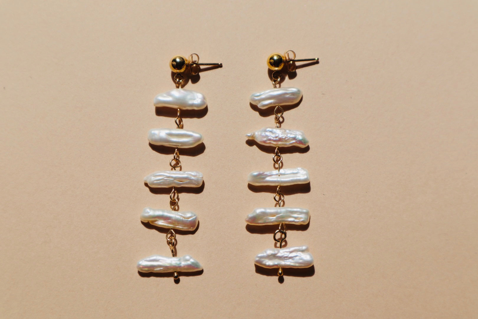 14k gold-filled Keshi Pearl Drop Earrings