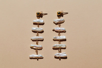 14k gold-filled Keshi Pearl Drop Earrings