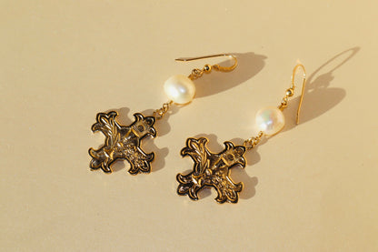 Solenne Cross Earrings