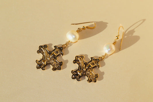 Solenne Cross Earrings